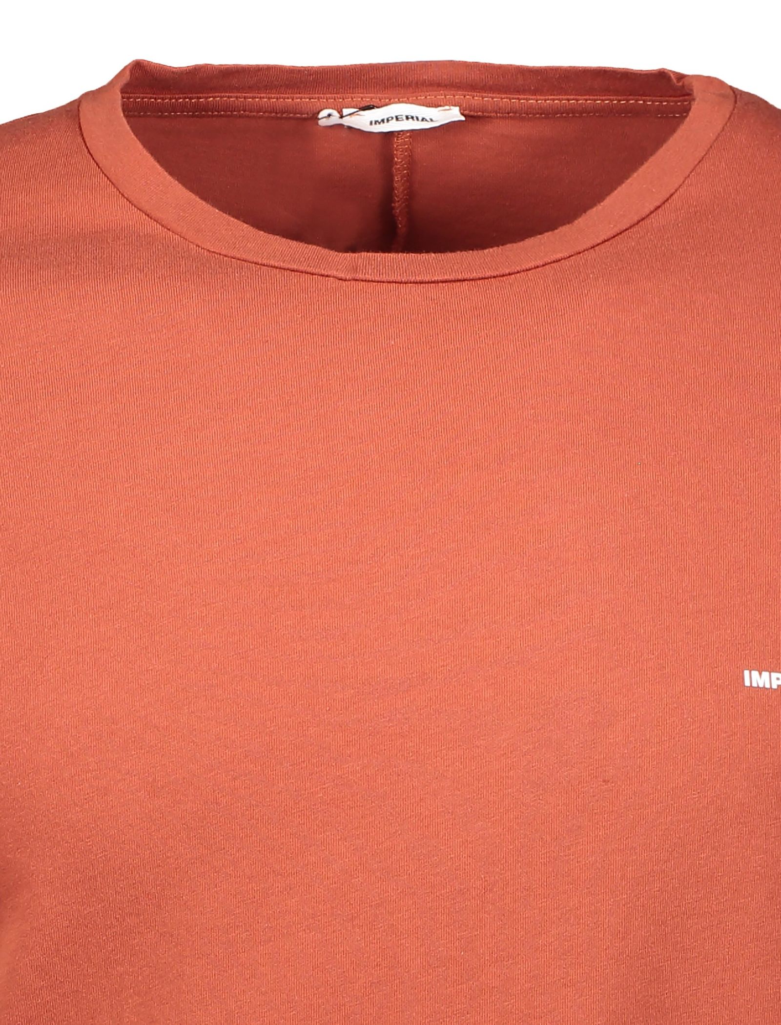 تی شرت نخی یقه گرد مردانه - امپریال - آجري - 5