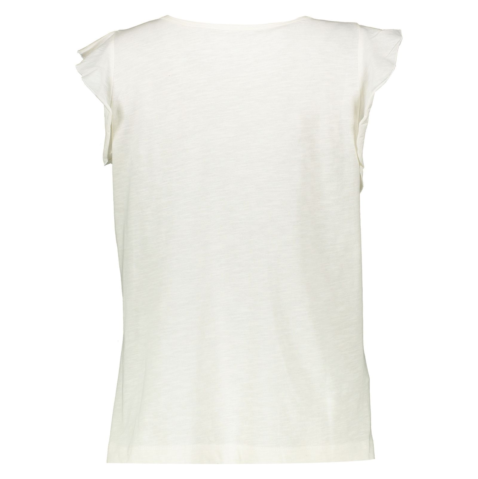 تی شرت نخی یقه گرد زنانه - ویولتا بای مانگو - سفید - 4
