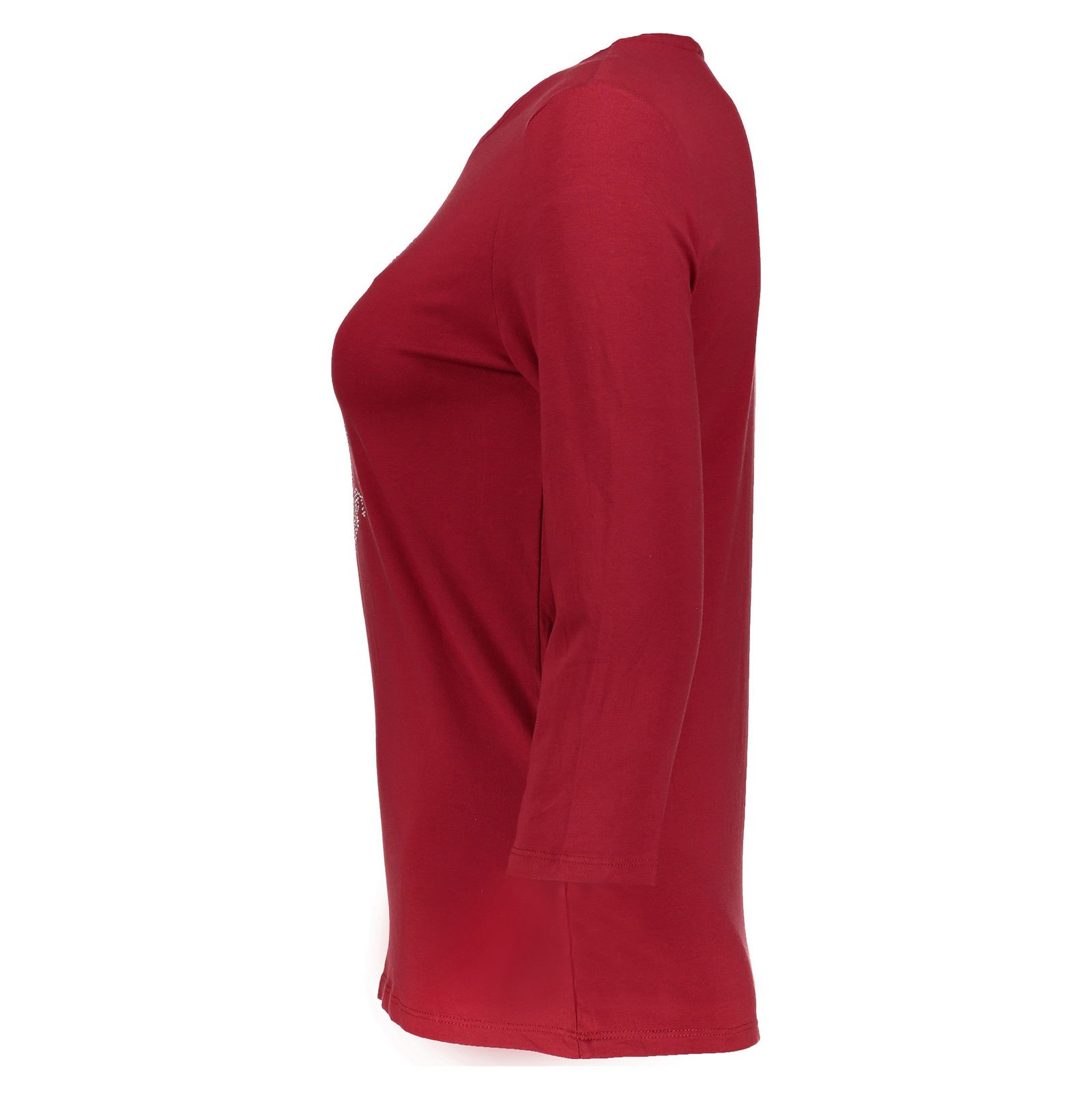 تی شرت نخی یقه گرد زنانه - یوپیم - قرمز - 4