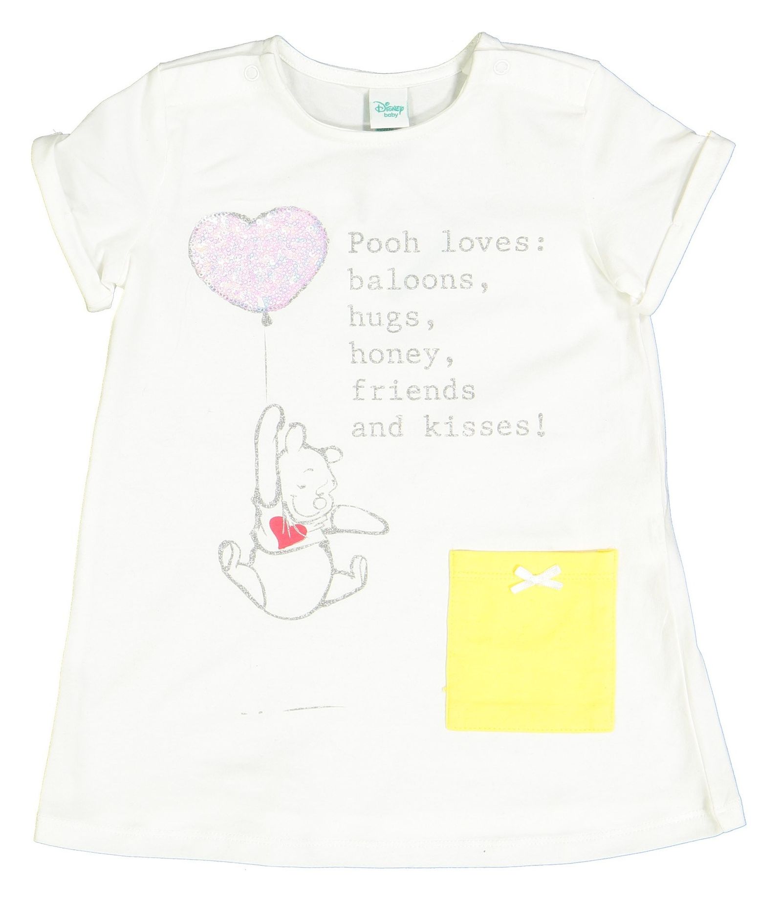 تی شرت و شلوار نخی نوزادی دخترانه - بلوکیدز - زرد و سفيد - 3