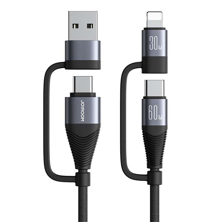 کابل تبدیل USB/USB-C به لایتنینگ/USB-C جوی روم مدل SA37-2T2 طول 1.2 متر کابل تبدیل USB/USB-C به لایتنینگ/USB-C جوی روم مدل SA37-2T2 طول 1.2 متر