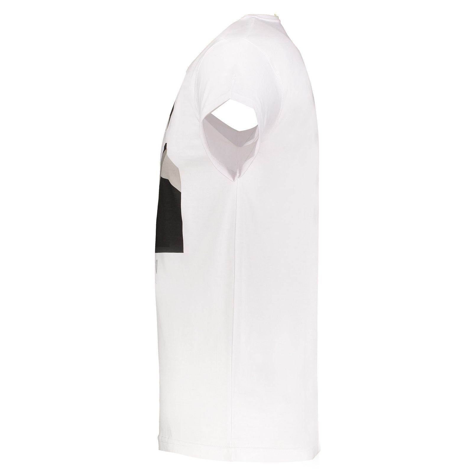 تی شرت نخی یقه گرد مردانه- نامدارز - سفید - 4