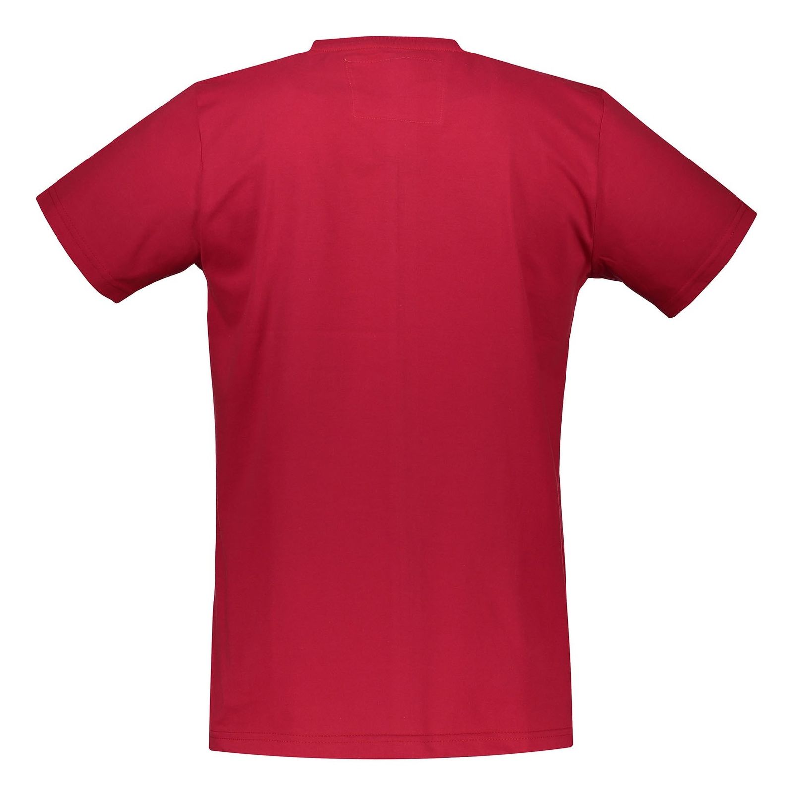 تی شرت نخی یقه گرد مردانه - تچر - قرمز   - 3