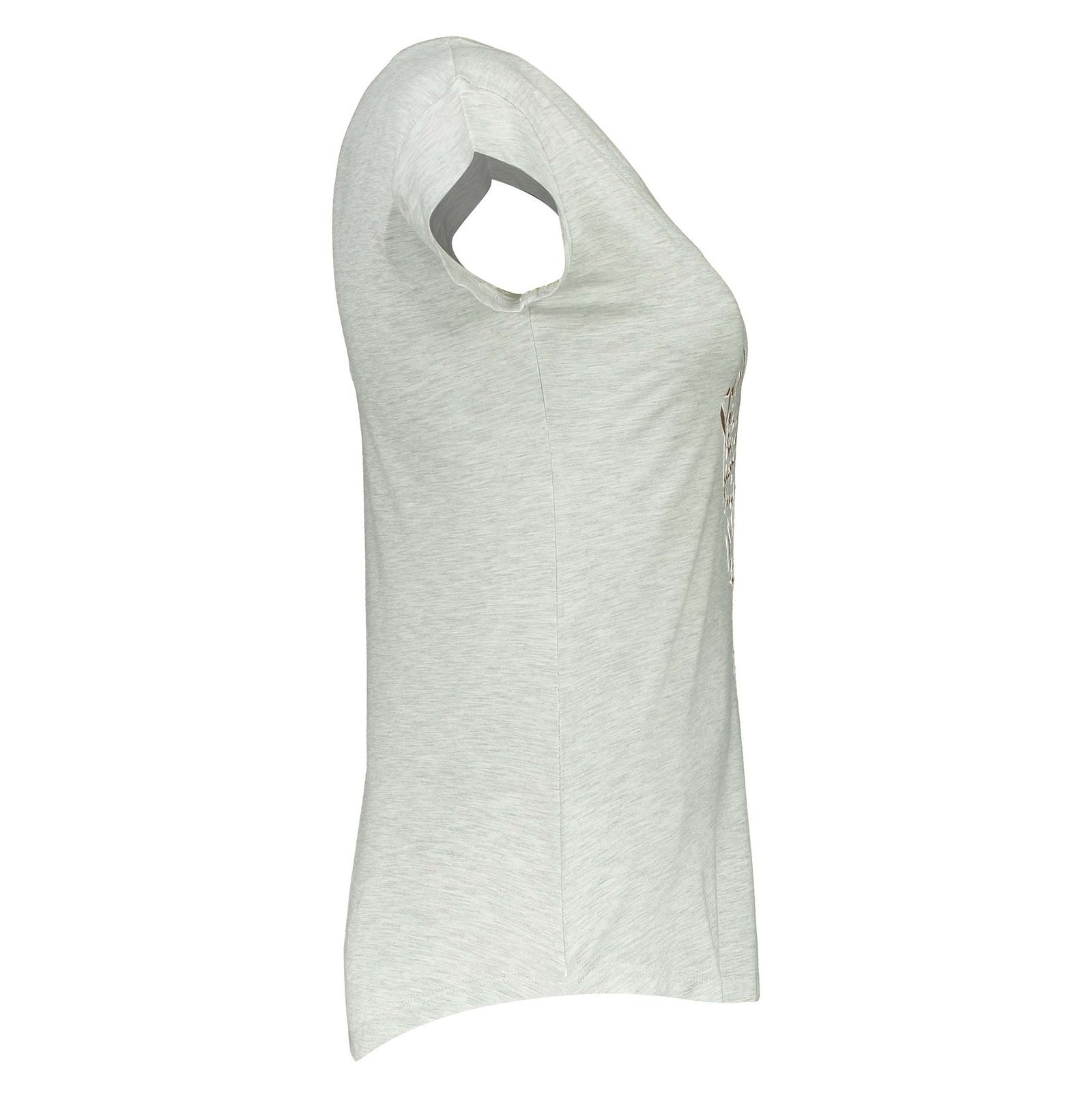 تی شرت یقه گرد زنانه - گارودی - طوسي روشن  - 4