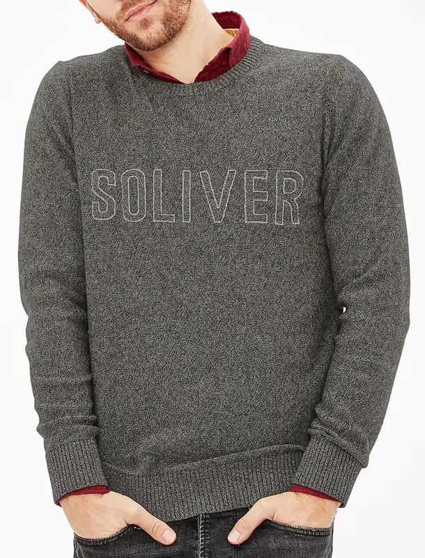 پلیور نخی یقه گرد مردانه - اس.اولیور