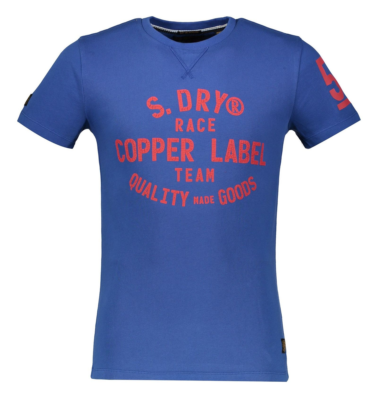 تی شرت نخی یقه گرد مردانه Copper Label Cafe Race - سوپردرای - آبي - 1