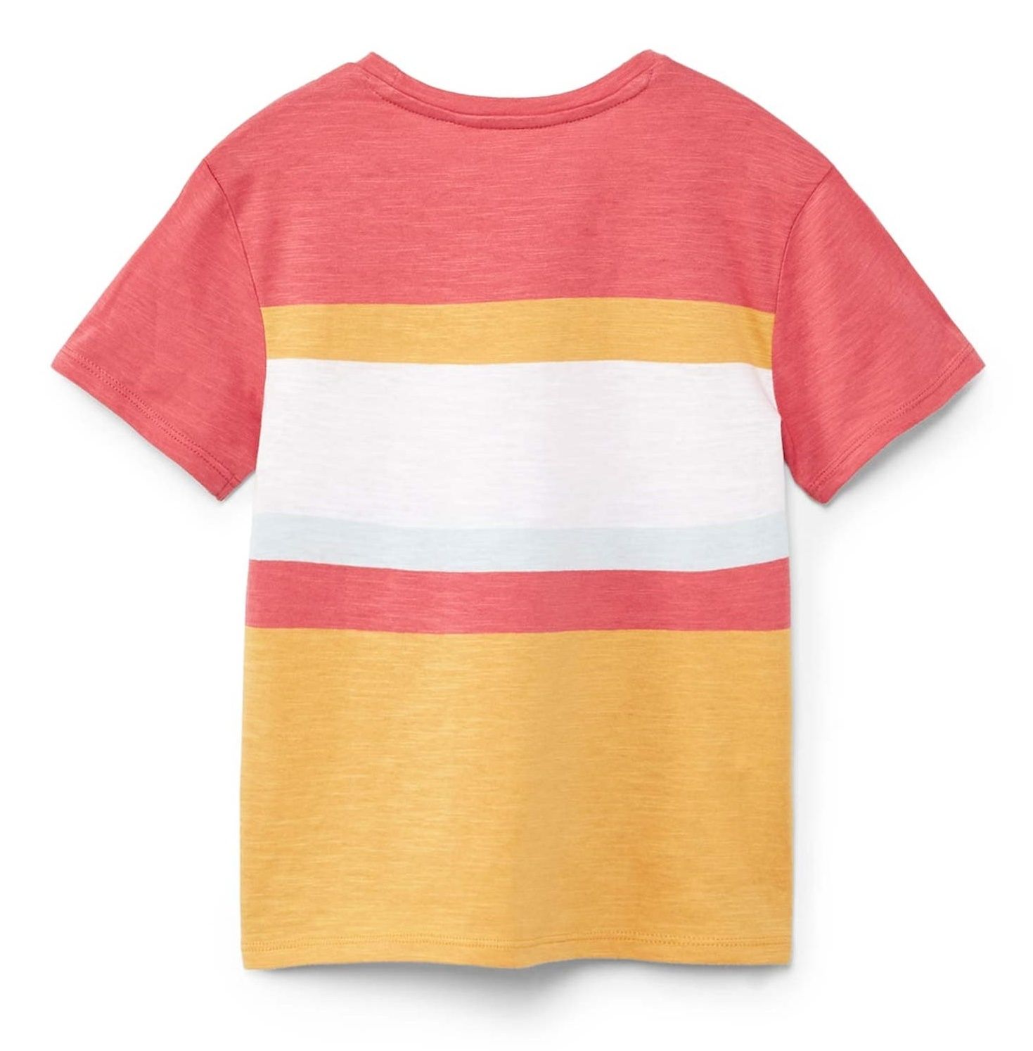 تی شرت نخی یقه گرد پسرانه - مانگو - صورتي پر رنگ/زرد - 3