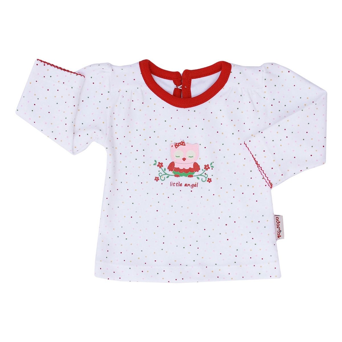 تی شرت نوزادی آدمک طرح جغد مدل 144701R -  - 1