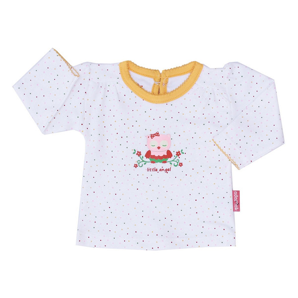 تی شرت نوزادی دخترانه آدمک طرح جغد مدل 144701Y