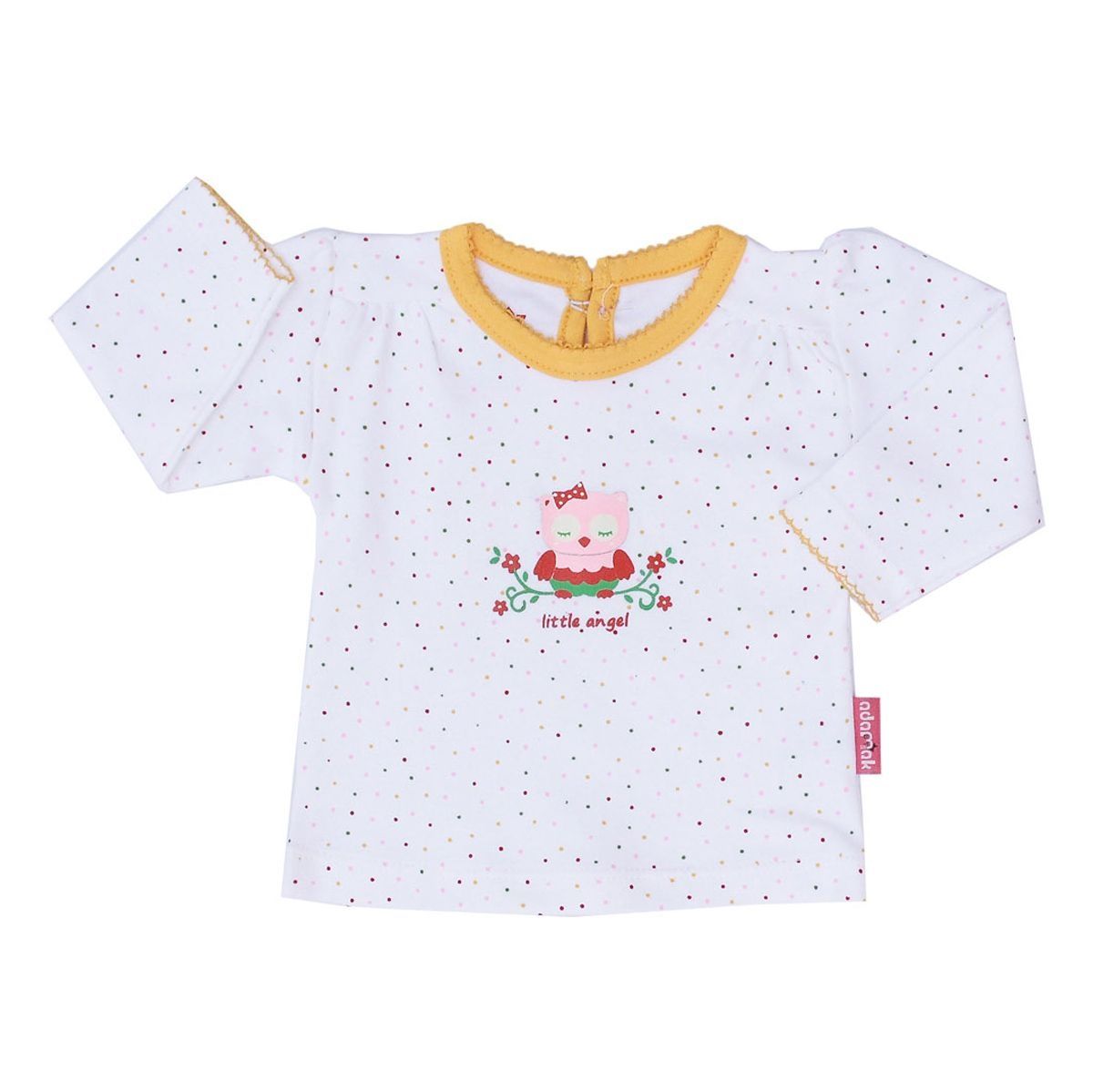 تی شرت نوزادی دخترانه آدمک طرح جغد مدل 144701Y -  - 2