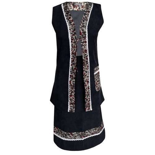 سارافون و دامن استار پوشاک مدل مهتاب کد M2 رنگ مشکی