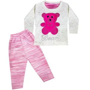 بلوز و شلوار بچگانه طرح Bear رنگ سرخابی