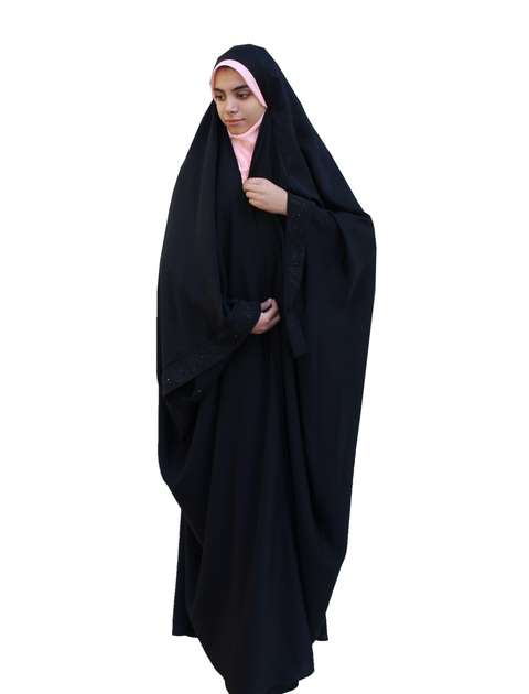 چادر عبایی حجاب مدل حریر السود پرنسسی حدیث کد 145