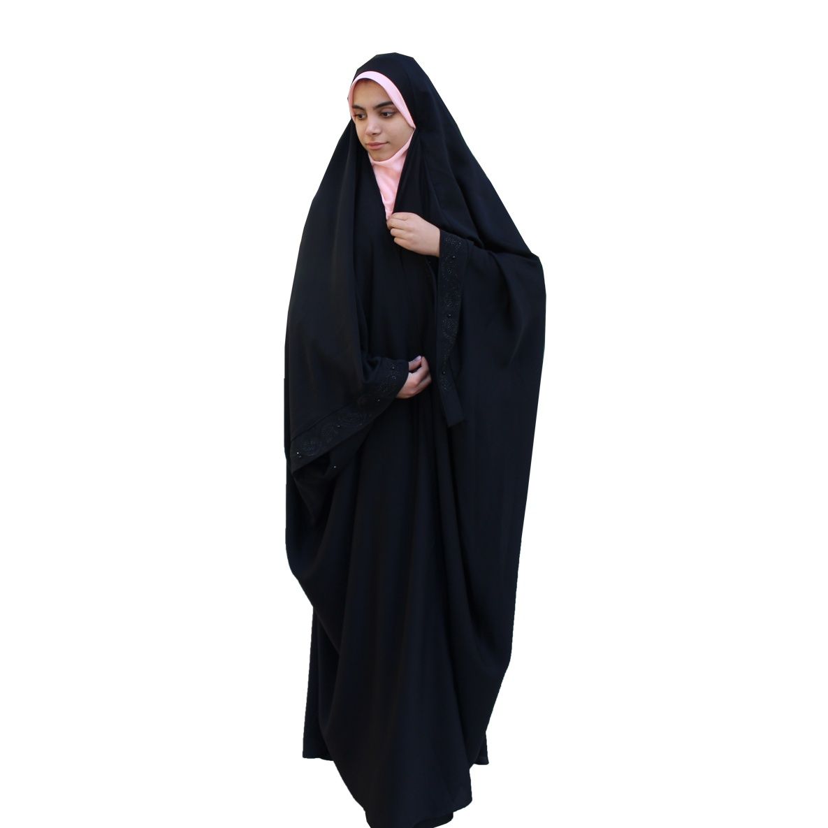چادر عبایی حجاب مدل حریر السود پرنسسی حدیث کد 145 -  - 1