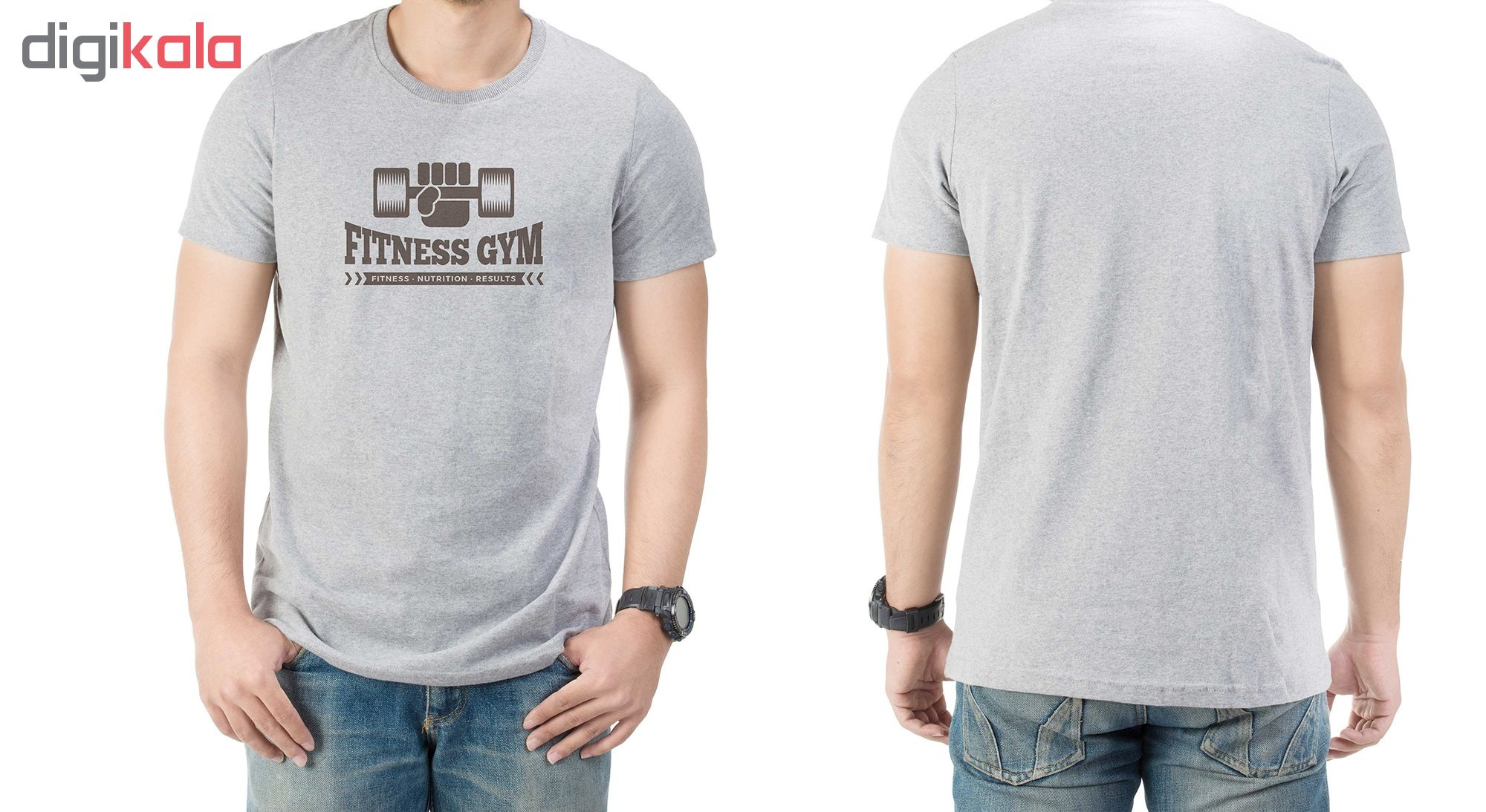 تیشرت طرح باشگاه و دمبل کد EML526