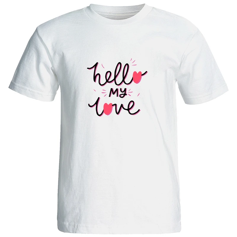 تی شرت آستین کوتاه زنانه طرح عشق کد 20033