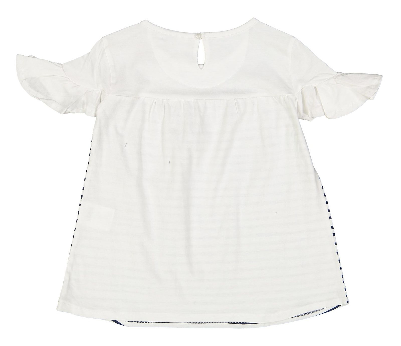 تی شرت و شلوارک نخی دخترانه - بلوکیدز - سفيد و سرمه اي  - 4