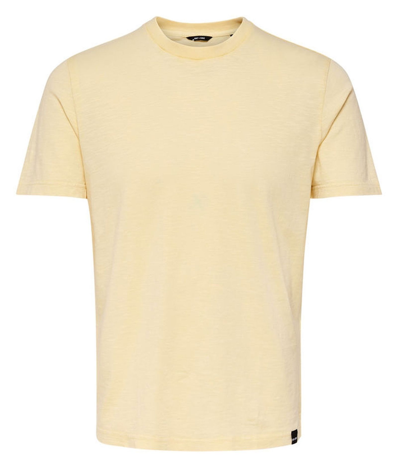 تی شرت نخی یقه گرد مردانه - اونلی اند سانز - زرد - 1
