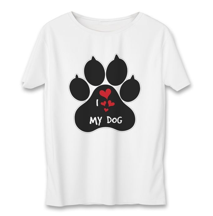 تی شرت نه به رسم طرح عشق سگ کد5502