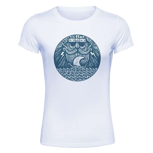 تیشرت زنانه طرح پیرمرد و دریا مدل ETZ84