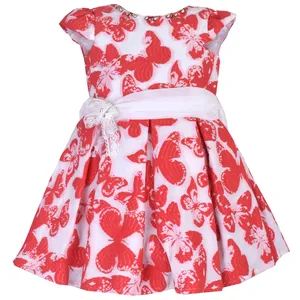 پیراهن دخترانه طرح butterfly کد 001