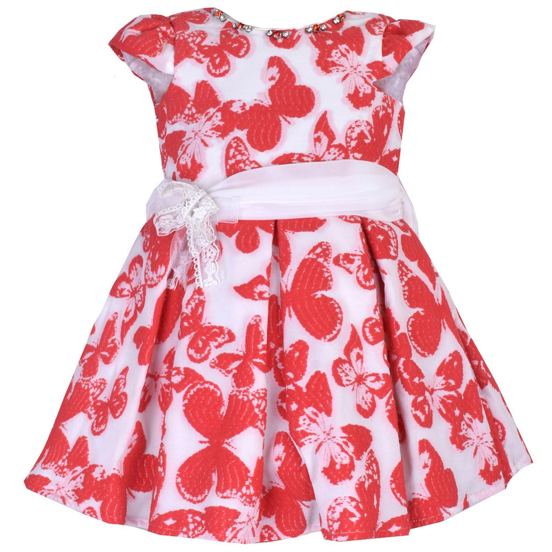 پیراهن دخترانه طرح butterfly کد 001