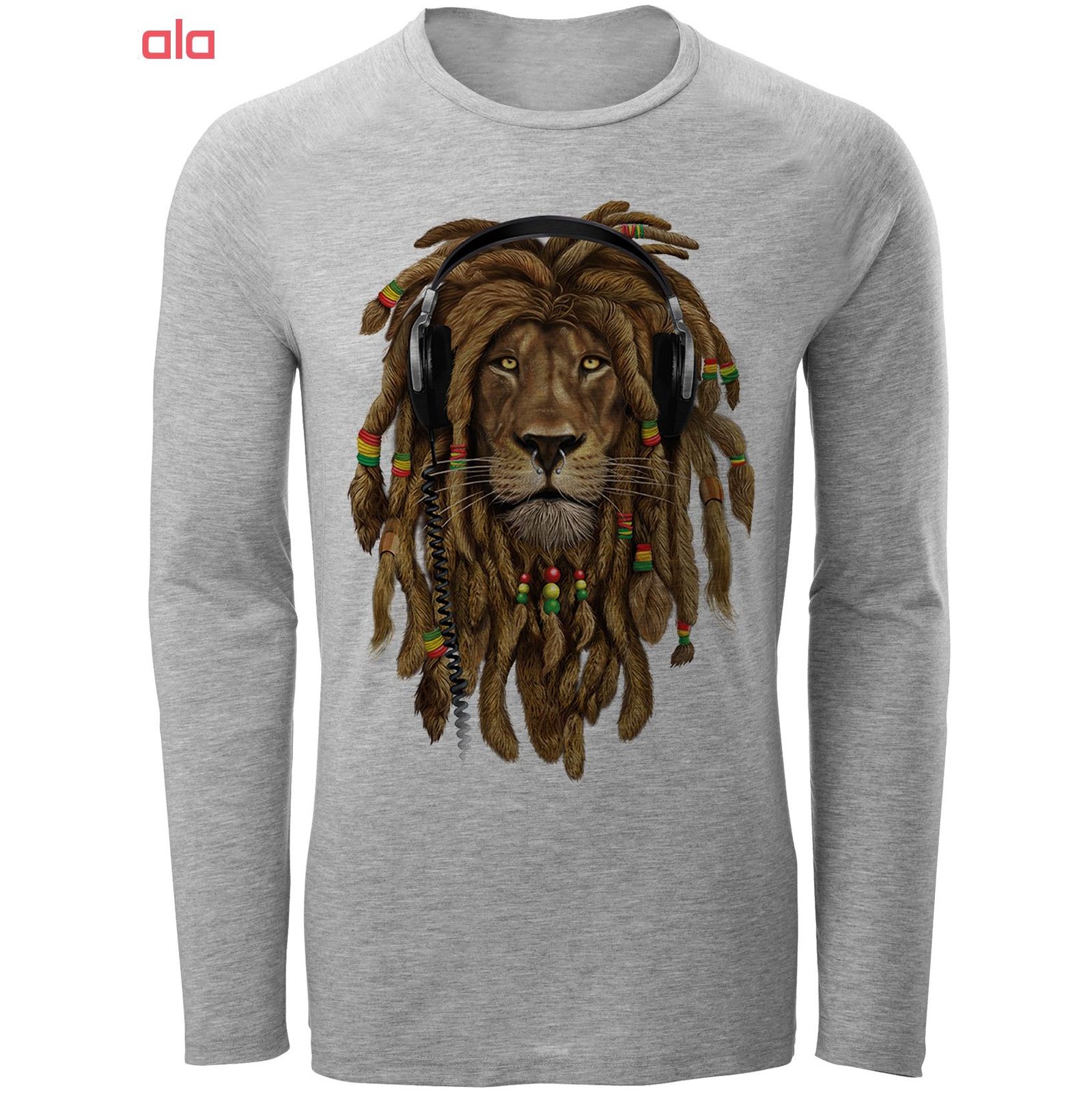 تی شرت آستین بلند مردانه طرح Lion کد AL050
