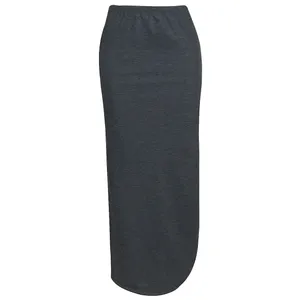 دامن زنانه چاکدار کد 343054421 رنگ خاکستری