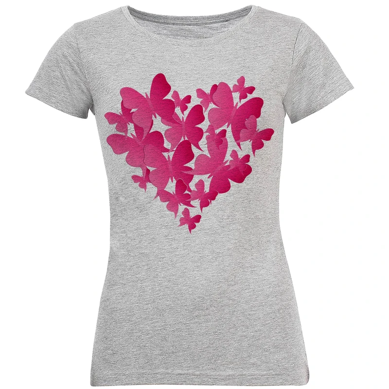 تی شرت زنانه طرح پروانه کد S159