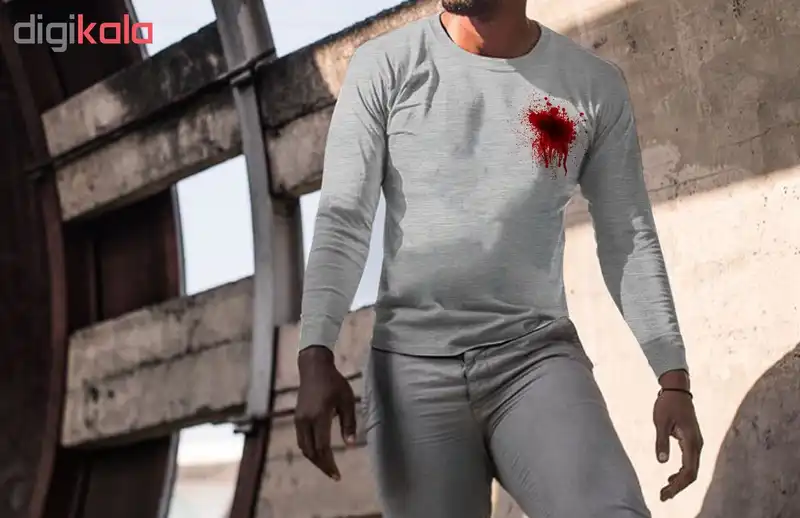 تی شرت آستین بلند مردانه طرح Blood کد AL79