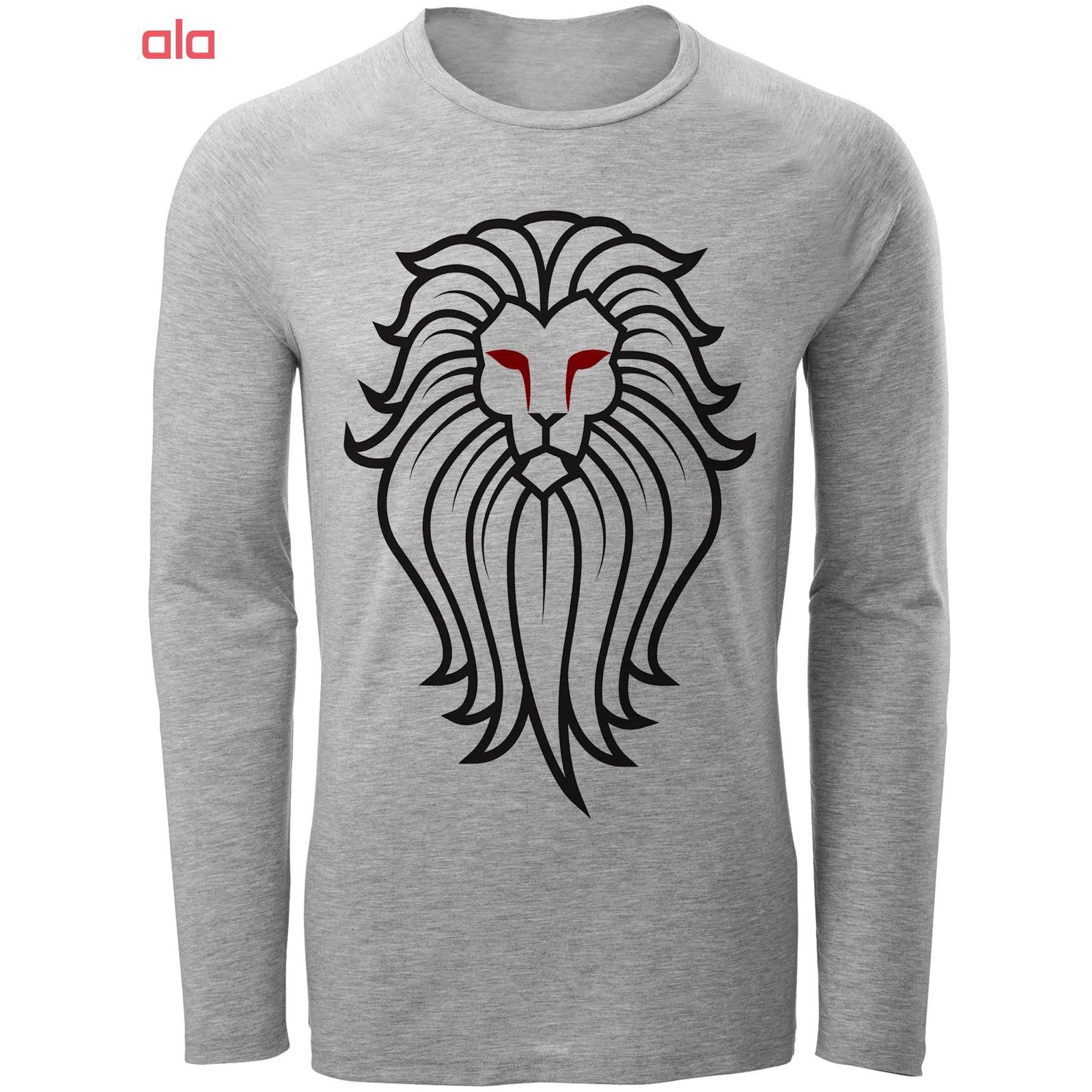 تی شرت آستین بلند مردانه طرح Lion کد AL84