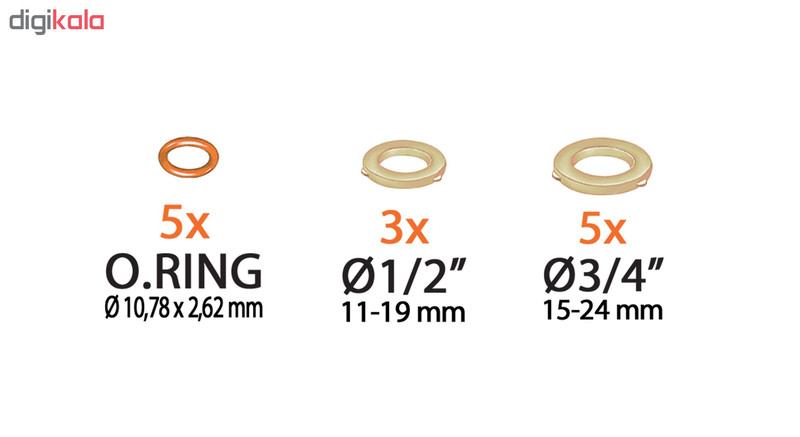 مجموعه 13 عددی اورینگ و واشر کلابر مدل 8811