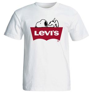 تيشرت استین کوتاه طرح لیوایز اسنوپی levi s snoopy کد 5001 LE