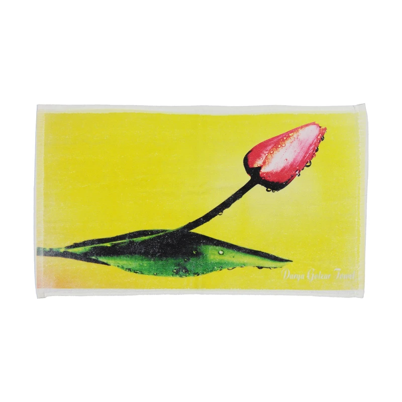 حوله دستی دریا گلزار مدل Tear of Flower سایز 35 * 55 سانتی متر