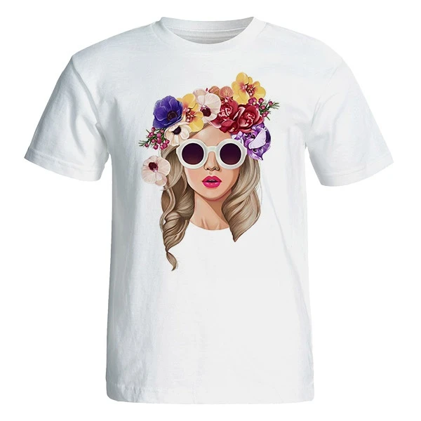 تی شرت آستین کوتاه زنانه طرح فانتزی کد 4872