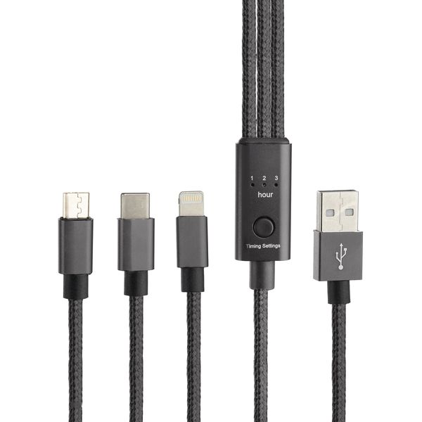 کابل تبدیل USB به microUSB /لایتنینگ/ USB-C مدل QC-200 طول 1.2 متر کابل تبدیل USB به microUSB /لایتنینگ/ USB-C مدل QC-200 طول 1.2 متر