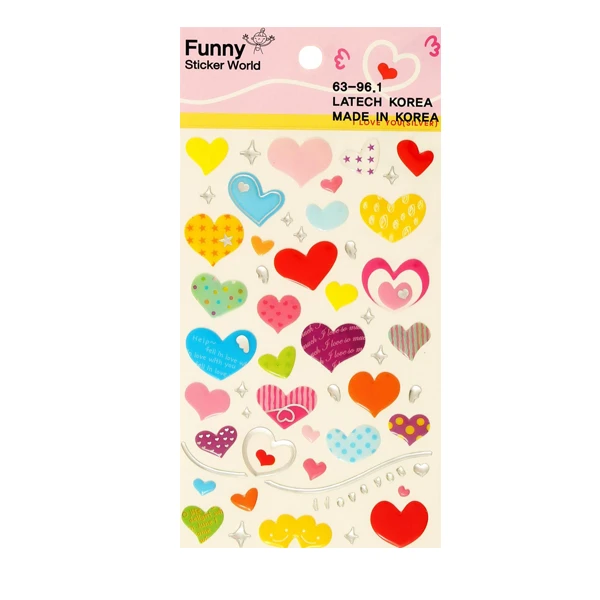 استیکر فانی طرح قلب کد 69345 مجموعه 60 عددی