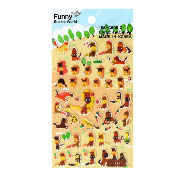 استیکر فانی طرح اسب کد 69369 مجموعه 50 عددی