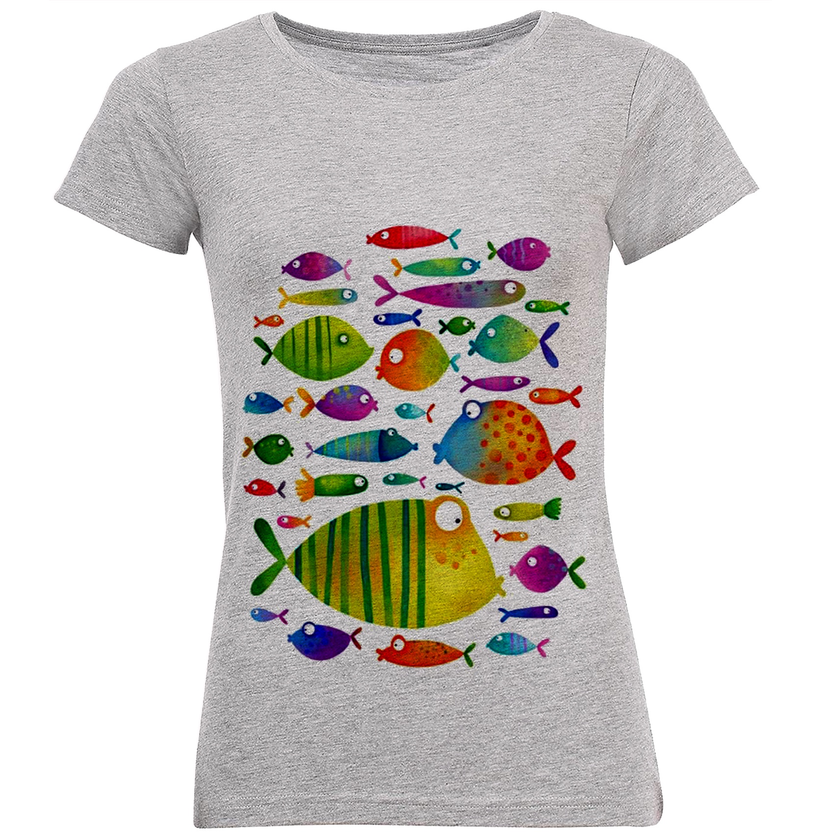 تی شرت زنانه طرح ماهی کد B155