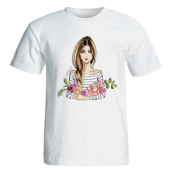 تی شرت آستین کوتاه زنانه طرح فانتزی کد 4873