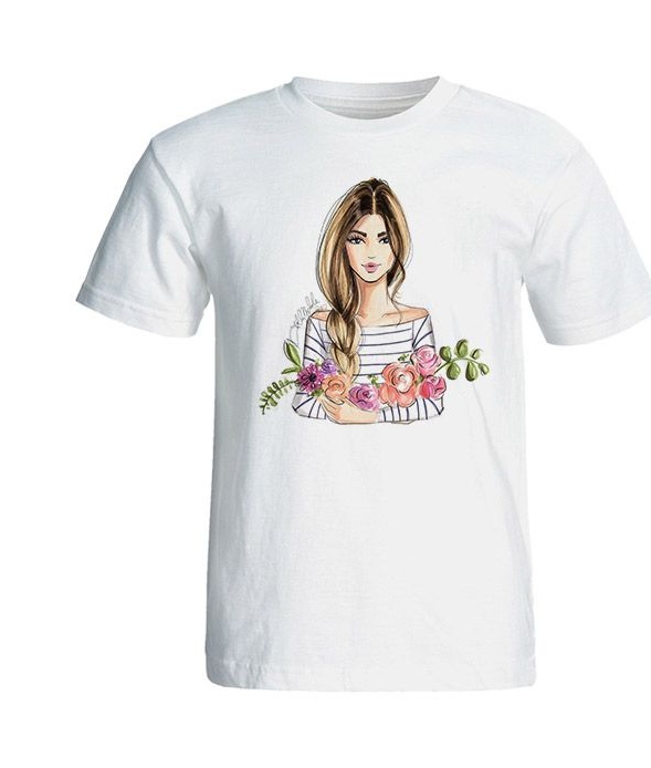 تی شرت آستین کوتاه زنانه  طرح فانتزی کد 4873