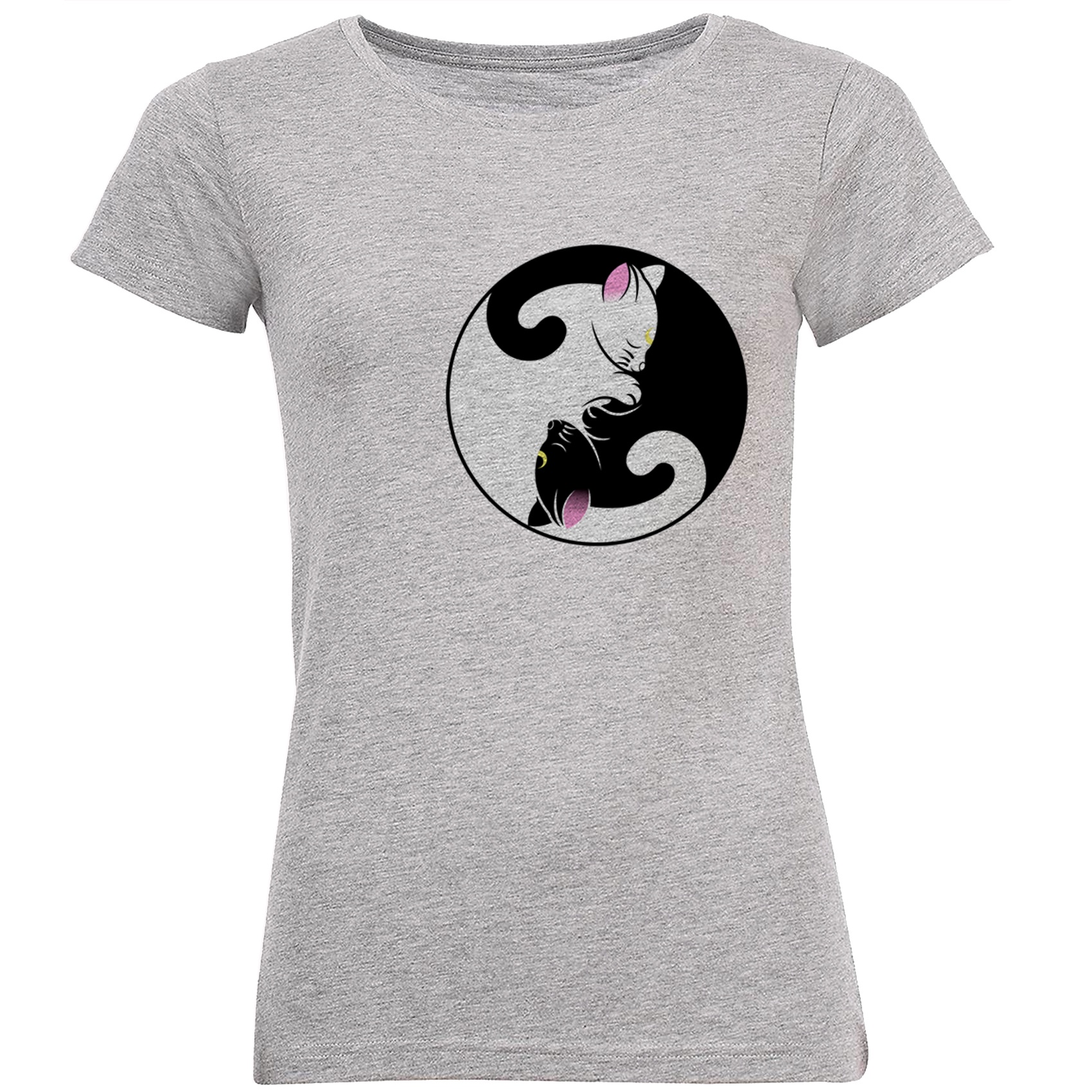 تی شرت نه طرح گربه های  سیاه و سفید کد B166