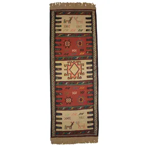 گلیم دستبافت یک متری کد 980756