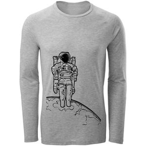 نقد و بررسی تی شرت آستین بلند مردانه طرح فضانورد کد B195 توسط خریداران