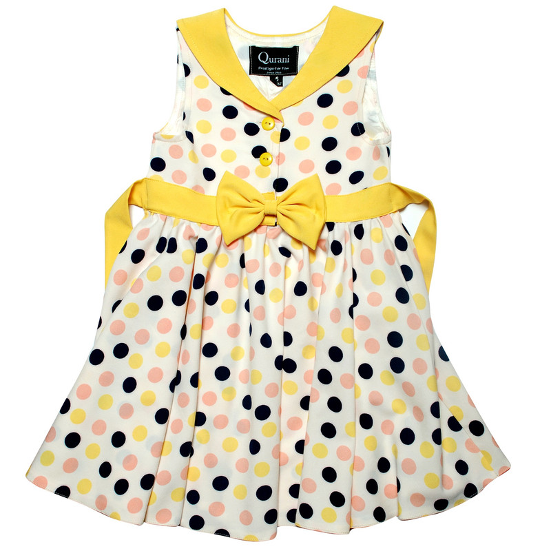 پیراهن دخترانه قرآنی مدل S04 yellow