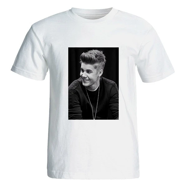 تی شرت آستین کوتاه زنانه طرح جاستین بیبر کد 4858