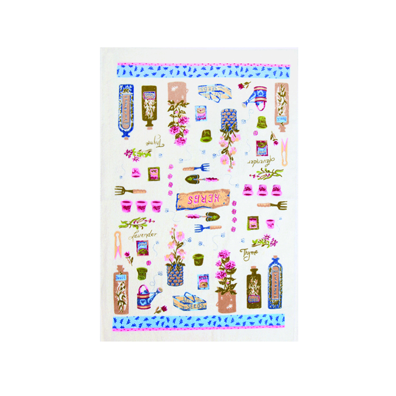 حوله آشپزخانه آکیپک مدل Herbs سایز 40x60 سانتی‌متر