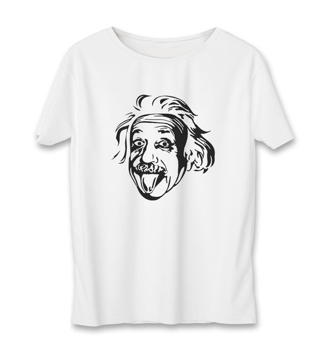 تی شرت مردانه به رسم طرح انیشتین کد 3323