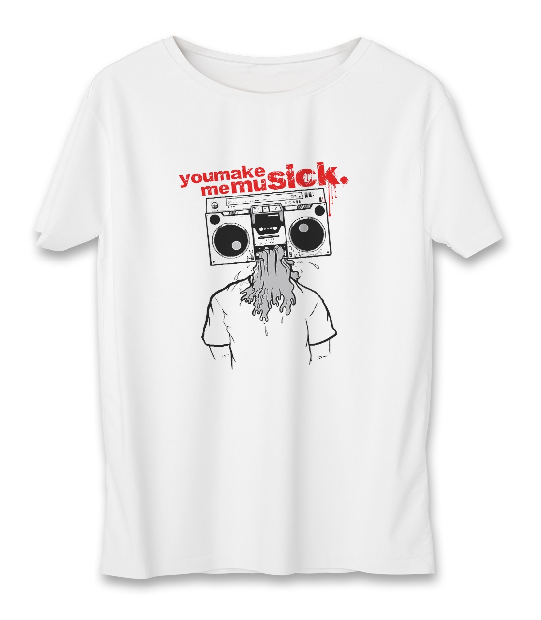 تی شرت مردانه به رسم طرح روانی موزیک کد 3325
