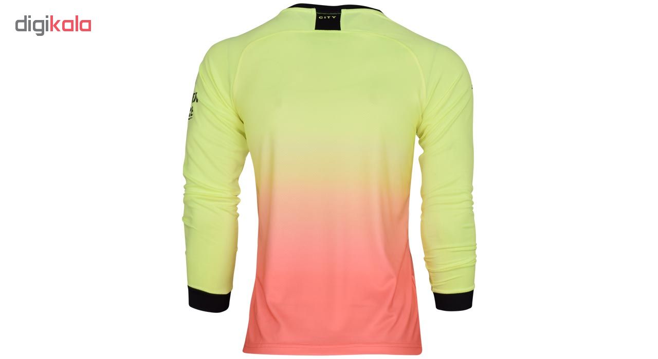ست پیراهن و شورت ورزشی مردانه طرح منچستر سیتی کد 2019.20 رنگ زرد